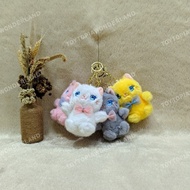 GANTUNGAN TTW Cat Fur Keychain Keychain Bag Charm Cat Bag Accessories