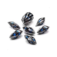 Olive Hollow Metal Dice D20 D12 D10 D% D8 D6 D4 Multi-Sided Metal Dice Set