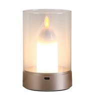 USB Candle Light Rechargeable Flameless Electric LED Candle Dancing Moving Candles Light Home Decoration