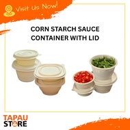 (100PCS) Corn Starch Sauce Container Box With Lid / Disposable Container / Renewable Container / 2oz