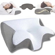 Cervical Pillow Pillow Ergonomic Cervical Pillow Pain Relief Pillow（Gray）