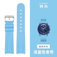 Rubber Strap Men's Watch Accessories Suitable for Rolex Seiko Omega Silicone Watch Strap Curved Inte