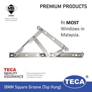 TECA® 18MM Square Groove (Top Hung) Stainless Steel SUS304 Friction Stay (Pair) / Window Hinge / Win