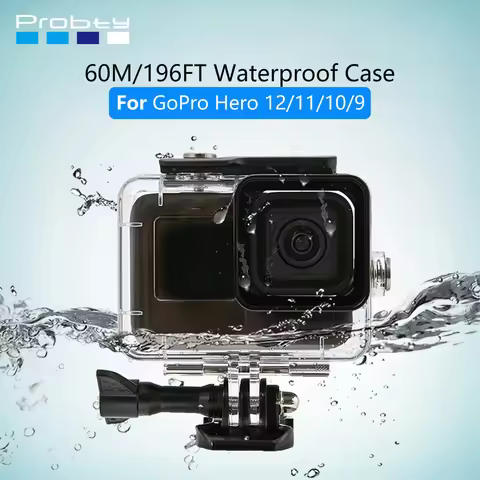60M/196FT Protective Underwater Diving Housing Shell Hero 12/11/10/9 Black Waterproof Diving Housing