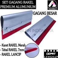 MERAH LARGE ALUMINUM SQUEEZER HANDLE SET RED RUBBER 7MM TAPER LENGTH 30CM TO 40CM