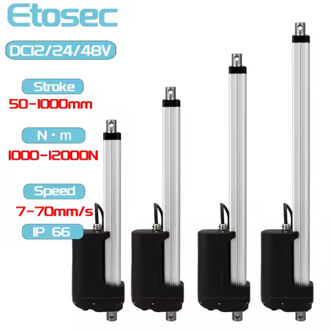 Etosec 12V 24V 48V 12000N Linear Actuator IP66 100mm 200mm 350mm 400mm 500mm Stroke Solar Tracker Po