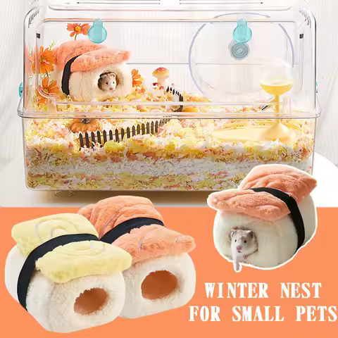 Brand New High Quality Warm Hamster Sushi Cotton Nest-Washable Cozy Small Pet Shelter for Golden Bea