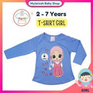 2-7Y LOVE Baju T-Shirt Budak Perempuan Kids Girl T-Shirt H&R Top Cotton