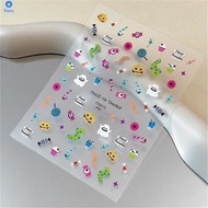 Halloween Nail Sticker Colorful Nail Art Decorative Stickers 【bluey】
