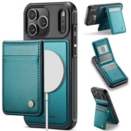Magnetic Flip Leather Phone Case for iPhone 17 Pro Max 16E Air 17E 16 Plus 15 14 13 12 Magsafe Wirel