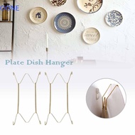 OONE Dish Spring Holder Invisible Hook Wall Display 6/7/8/10/12/14/16 Inch Golden Dish Hanging Secur