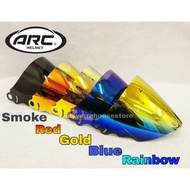 Visor Helmet ARC RITZ 100% Original Smoke Red Blue Gold Rainbow Accessories Topi MT15 R15 CBR250RR Y16ZR EX5 Y15ZR LC135