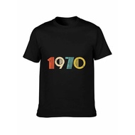 Men's short-sleeved T-shirt Vintage 1970th Anniversary T-shirt(1) T-shirt Round neckWanita