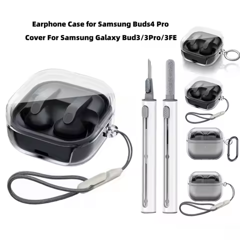 Clear Cover for Galaxy Buds 4 Pro/Buds 4/Buds3 FE/Buds 3/3 Pro CaseSoft TPU Shock Resistant Buds4 Pr