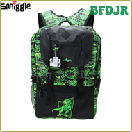 BFDJR Australia Smiggle Original Children's Schoolbag Fashion Boys Backpack Green Tyrannosaurus Rex Cool 18 Inches Durable Kids' Bags HRSNF