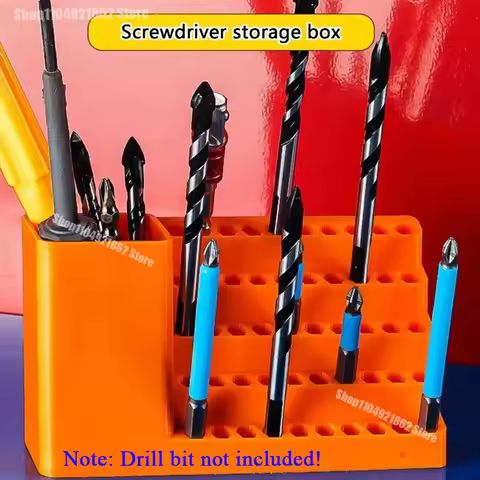 50 Hole Electric Screwdriver Head Stand Holder Drill Bits Storage Box Toolbox for Makita for Dewalt 