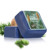 70g Men's Cedar Essential Oil Frosted Soap Deep Cleansing Travel Hotel Disposable Cleansing Bath Por