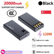 CCC Certification 120W Mini Portable Powerbank 20000/30000mah Fast Charging Digital Display Power Ba