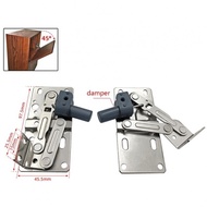 Cabinet Drawer Soft Close Tip Out Tray Hinge Nickel Plating 45 Degrees