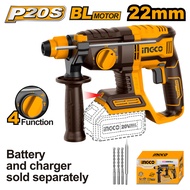 Ingco 20V  Brushless Lithium-Ion Cordless Rotary Hammer Drill Chipping Gun Concrete Breaker CRHLI202