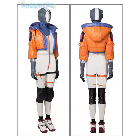 Game Apex legends Wattson Cosplay Natalie Paquette Costume Cotton jacket jumpsuit kneepad Gloves Acc