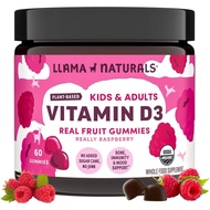 [sgstock] Llama Naturals Organic Vitamin D3 Gummies (Adults + Kids); Real Fruit, No Added Sugar or S