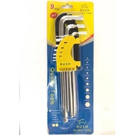 RUSH 9PCS LONG COMBINATION BALLPOIN L-WRENCH
