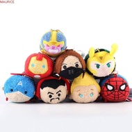MAURICE Marvel Avengers Bag Pendant Anime Character Plush Toy Keyring Hulk Spider-Man Iron Man Plush Dolls