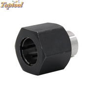 TOPTOOL Router Fittings, 1/2" Silver Router Collet Replacement, Durable Black Steel M19 Router Colle