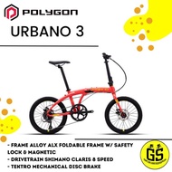 TERJAMIN Sepeda Lipat Polygon Urbano 3 20 Inch