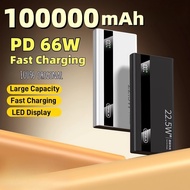 100000mah powerbank original Dual Input Dual Output PD 66W mini powerbank fast charging power bank