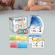 Simhoa Phonics Flash Cards Sight Words Fun Home School Supplies Letter Sound for Elementary Kinderga