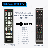 MEGRA LED TV REMOTE MV-K06 / MV-SM / BTVC for MEGRA ANDROID TV