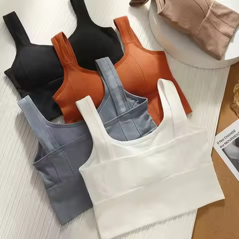 Sports Bra with Sweat-Proof Function for Fitness Wear. Women's Seamless Yoga Bra. Anti-Shock Off-Sho
