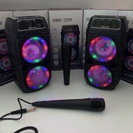 Speaker Bluetooth Karaoke SQ 2009 Free Mic - Radio FM Extra Bass Speaker Aktif