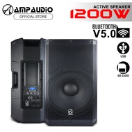 AmpAudio 15 Inch Active Speaker 1200W Active Speaker with Bluetooth - 1unit