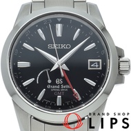 精工 Grand Seiko GMT Spring Drive 39.4mm Grand Seiko Spring Drive SBGE013/9R66-0AE0 附盒保固 不鏽鋼男士腕錶 黑色拋光 