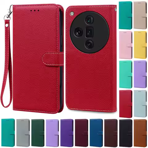 For OPPO Find X7 Case Leather Wallet Flip Case For OPPO Find X7 Ultra Case Soft Silicone Cover Coque