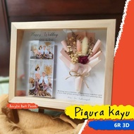 KAYU 3d Wooden FRAME FRAME Size 6R Shatterproof Acrylic