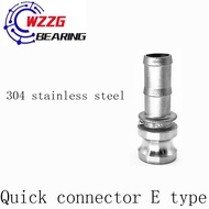 WZZG 1PCS 304 stainless steel quick connector E-type steel wire hose leather pipe trachea oil pipe j