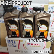 (12 BOTAL) 4T TOTAL SAE-40 ENGINE OIL TOTAL 4T MURAH PENZOIL SHELL CASTROL 4T SAE40 HI-PERF 300