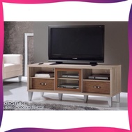 5 Feet Solid Sliding Door TV Cabinet Wood (Assembled)