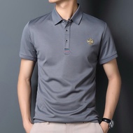 Polo Shirt Short-sleeved Polo Shirt for Men Summer Lapel T-shirt Slim Business Polo Shirt Casual Tops