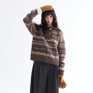 半高領費爾島毛衣|針織衫|帽子|冬款|Sora-2001