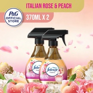 Febreze Fabric Antibac Premium Spray Refresher 370 ml X2 (Italian Rose & Peach / French Violet & Gra