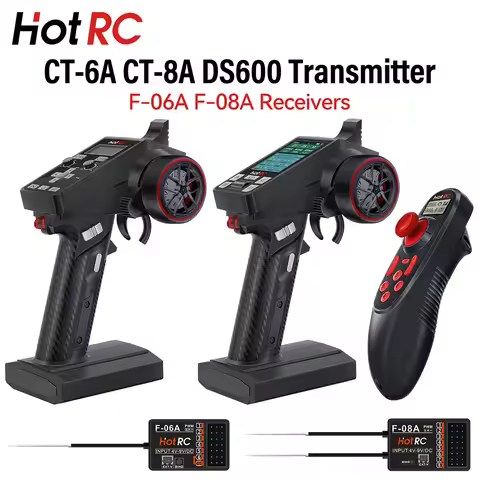 HotRC Transmitter CT-6A CT-8A DS600 6CH 8CH 2.4GHz Radio System Remote Controller with F-06A F-08A P