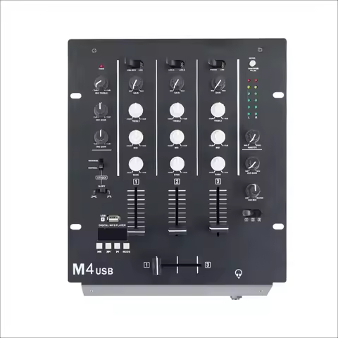 M4 USB Digital Sound Mixing Console Professional 4-channel DJ Mixer With USB SD LCD 3 Channel Dj Mix