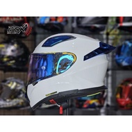 Soman X1-R Pearl White Fiberglass Full Face Helmet