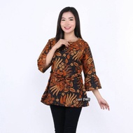 BAJU BATIK WANITA ATASAN BLOUSE KEMEJA KERJA JUMBO MURAH MEDAN