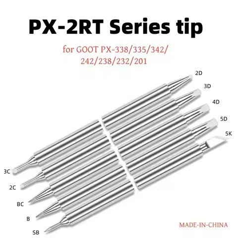High Quality PX-2RT series soldering Tips compatible with GOOT PX-201 232 238 242 335 336 338 342 el
